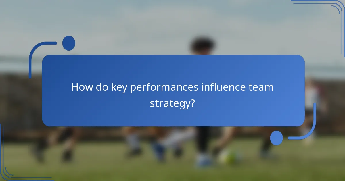 How do key performances influence team strategy?